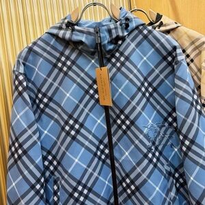 Burberry Blue and Black Plaid Jacket